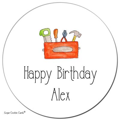 Sugar Cookie Gift Stickers - Tools Round Sugar Cookie Gift Stickers - Tools Round